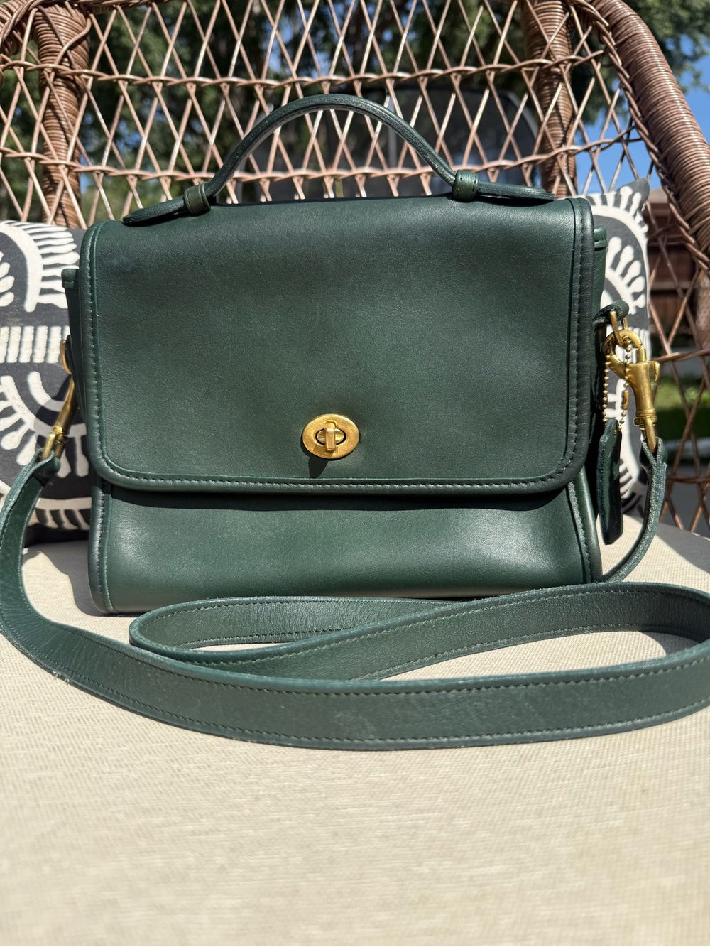 Vintage Coach Original Court Bag bottle green 💚🍾💚🍾